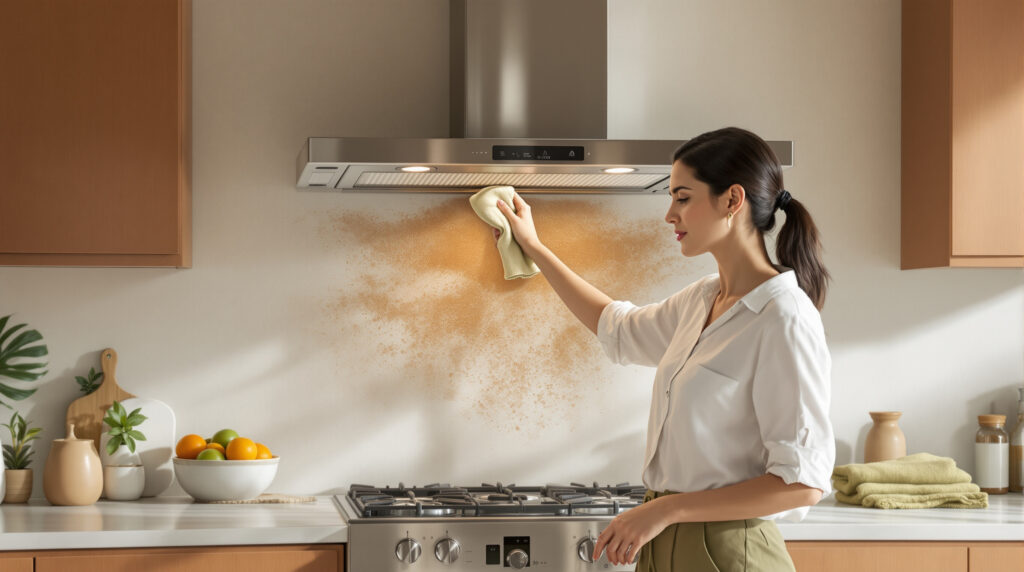 scopri il metodo facile e veloce per sciogliere il grasso dalla cappa della cucina senza fatica e mantenere la tua cucina sempre pulita.