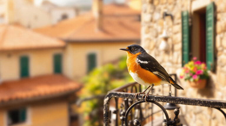 Codirosso spazzacamino: l’uccellino raro che potreste attirare sul balcone con un semplice accorgimento