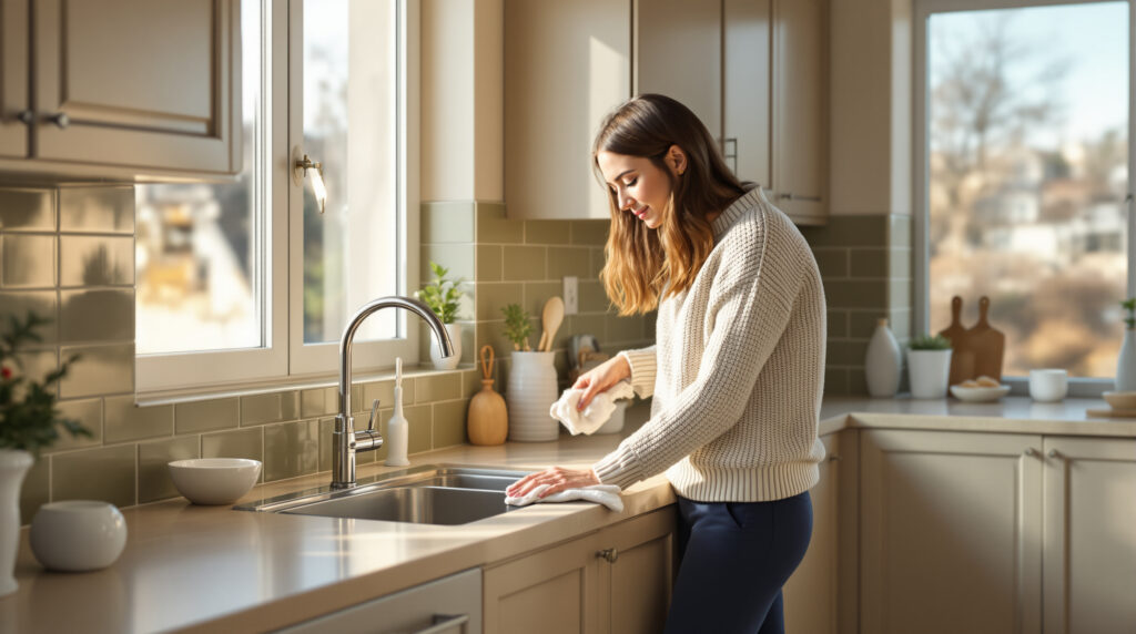 scopri il metodo dei 7 minuti per pulire la cucina dopo cena in modo rapido ed efficace, lasciando ogni angolo splendente e ordinato.