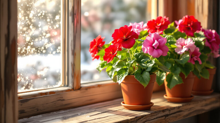 Gerani al riparo: come conservarli in inverno per averli splendidi in estate