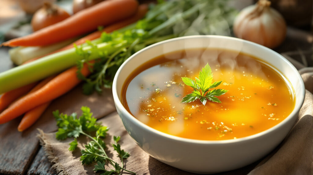 scopri perché il brodo della nonna aiuta a guarire prima quando bevuto caldo: un rimedio tradizionale dal potere curativo comprovato.