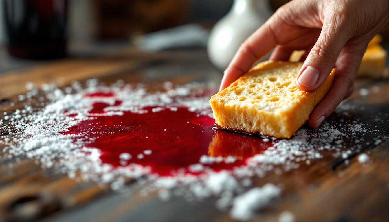 Macchia di vino rosso a tavola: dimenticate il sale, fate questo