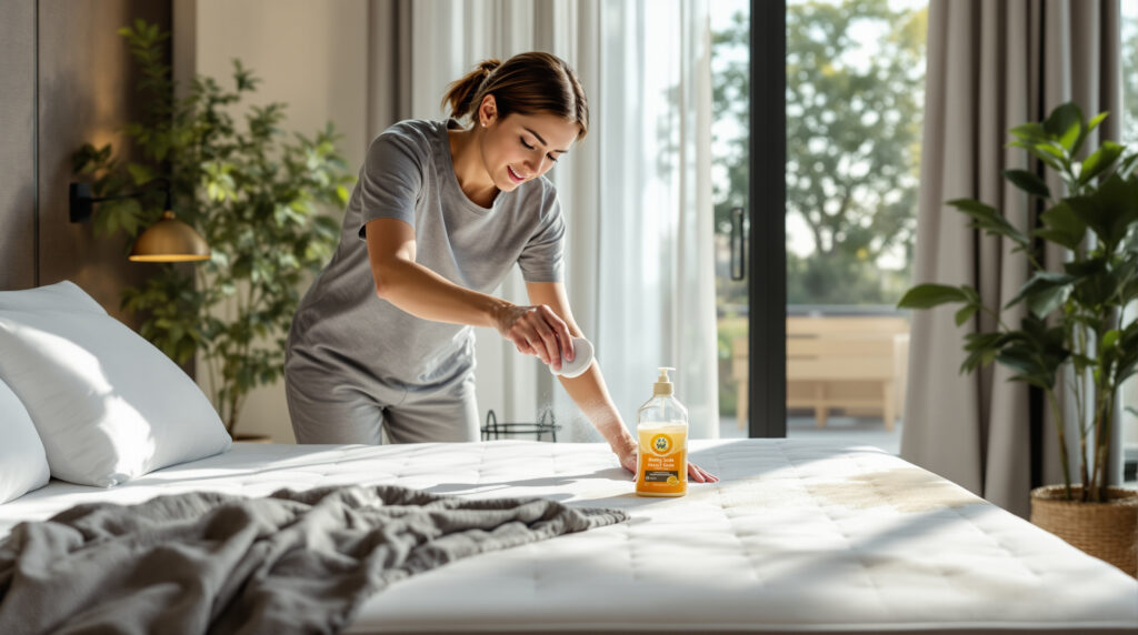 scopri il metodo a secco con il bicarbonato per eliminare acari e macchie dal materasso ingiallito, riportandolo pulito e fresco in modo naturale ed efficace.