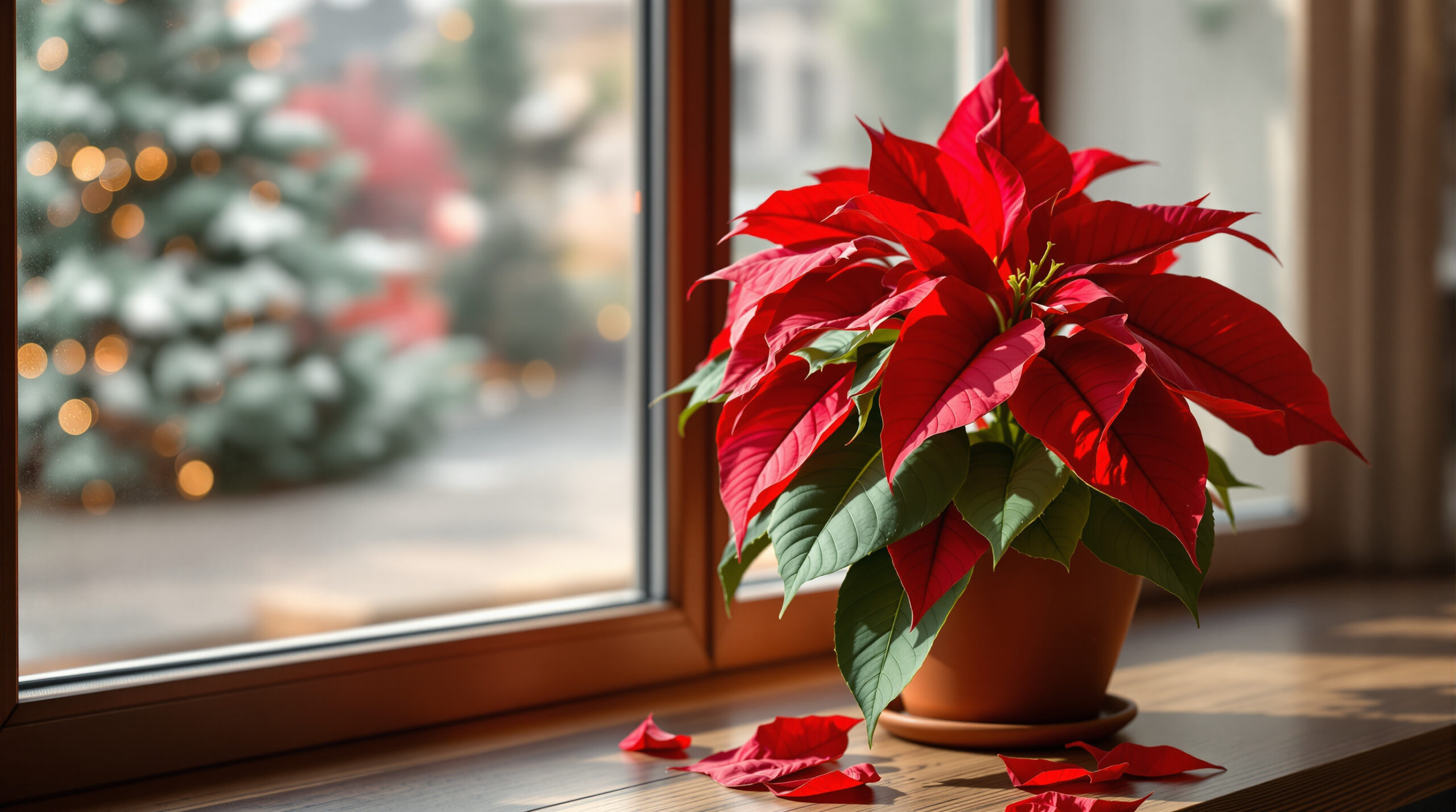 Stella di Natale che perde brattee rosse? Con questo tempo umido peggiora: ecco cosa fare