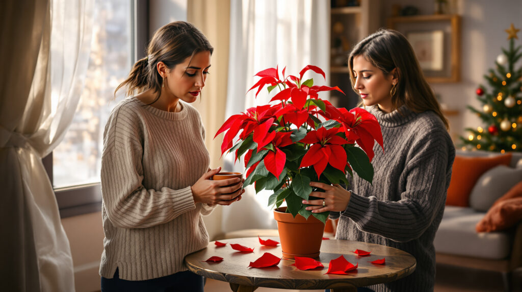 scopri perché la tua stella di natale perde le brattee rosse e come evitare l'errore comune di temperatura per mantenerla bella e sana durante le feste.
